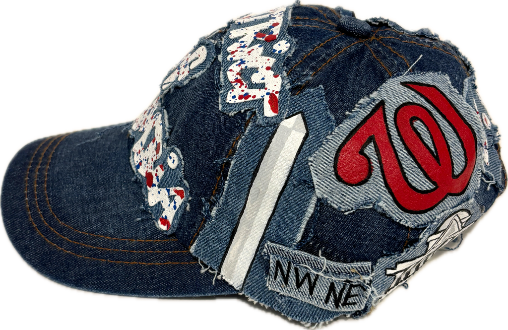 D.C (Distressed City)Hand-Crafted Denim Baseball Cap