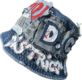 D.C (Distressed City)Hand-Crafted Denim Bucket Hat