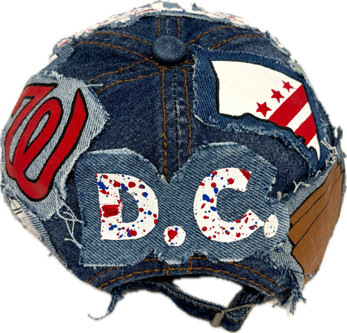 D.C (Distressed City)Hand-Crafted Denim Baseball Cap
