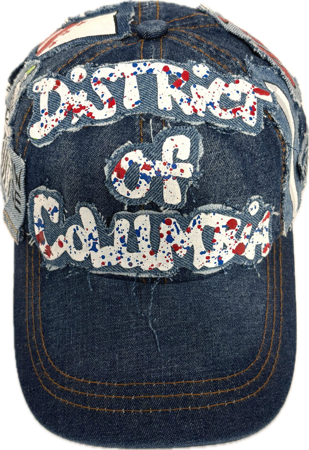 D.C (Distressed City)Hand-Crafted Denim Baseball Cap