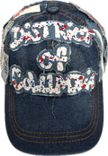 D.C (Distressed City)Hand-Crafted Denim Baseball Cap