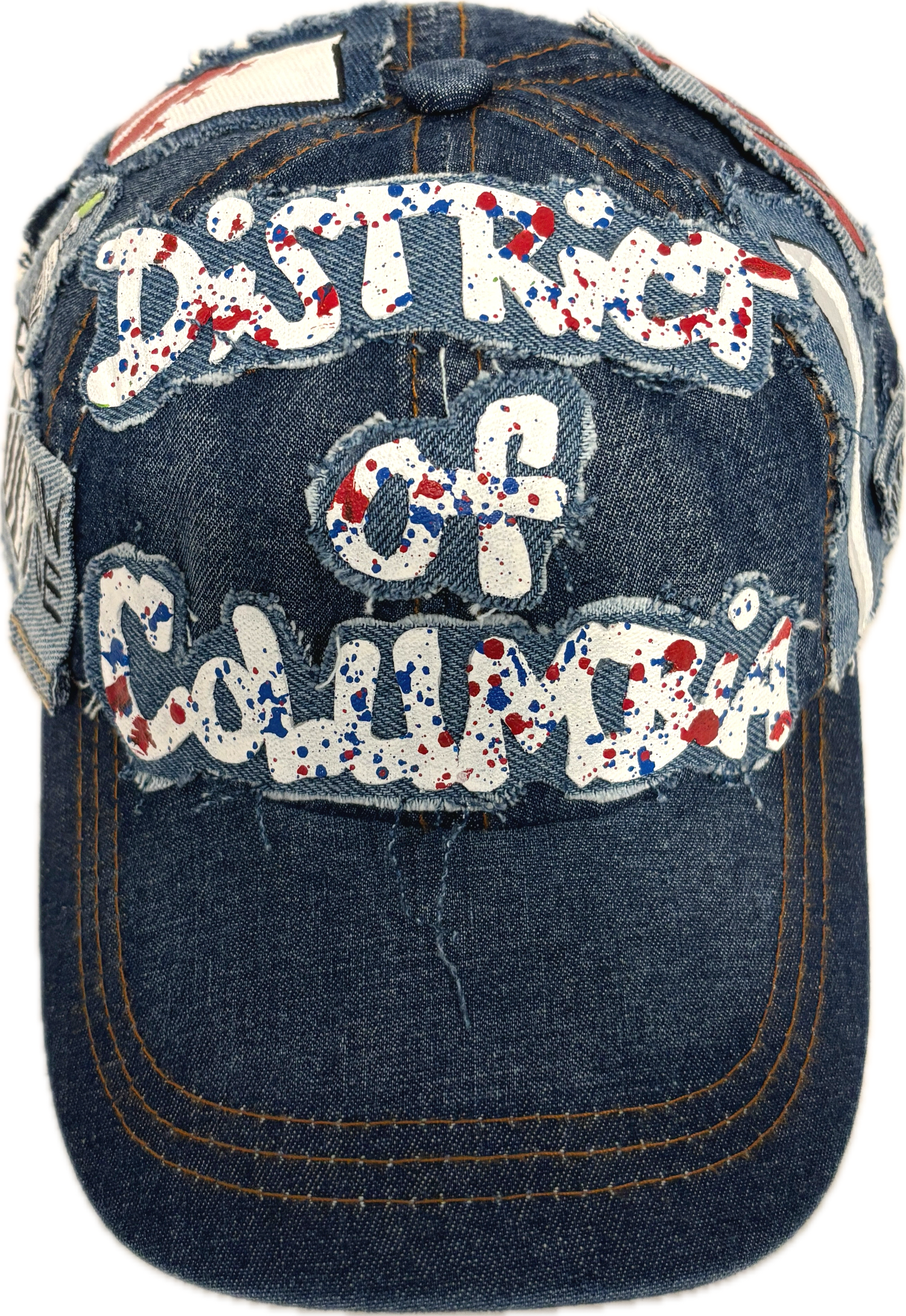 D.C (Distressed City)Hand-Crafted Denim Baseball Cap
